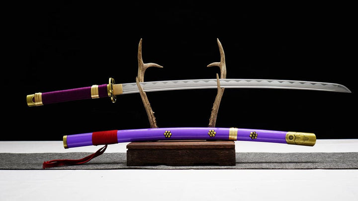 1095 High Carbon Steel Purple One Piece Roronoa Zoro's Enma Katana Sword -  COOLKATANA