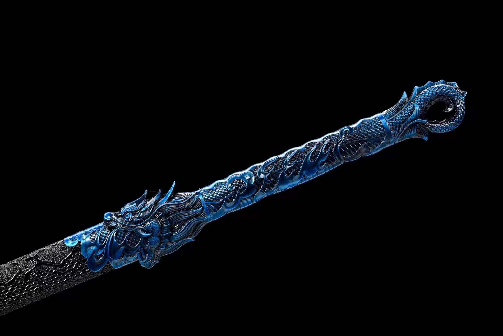 Handmade Thousand Blade Magic Dragon With Blue Blade – BoxKatana